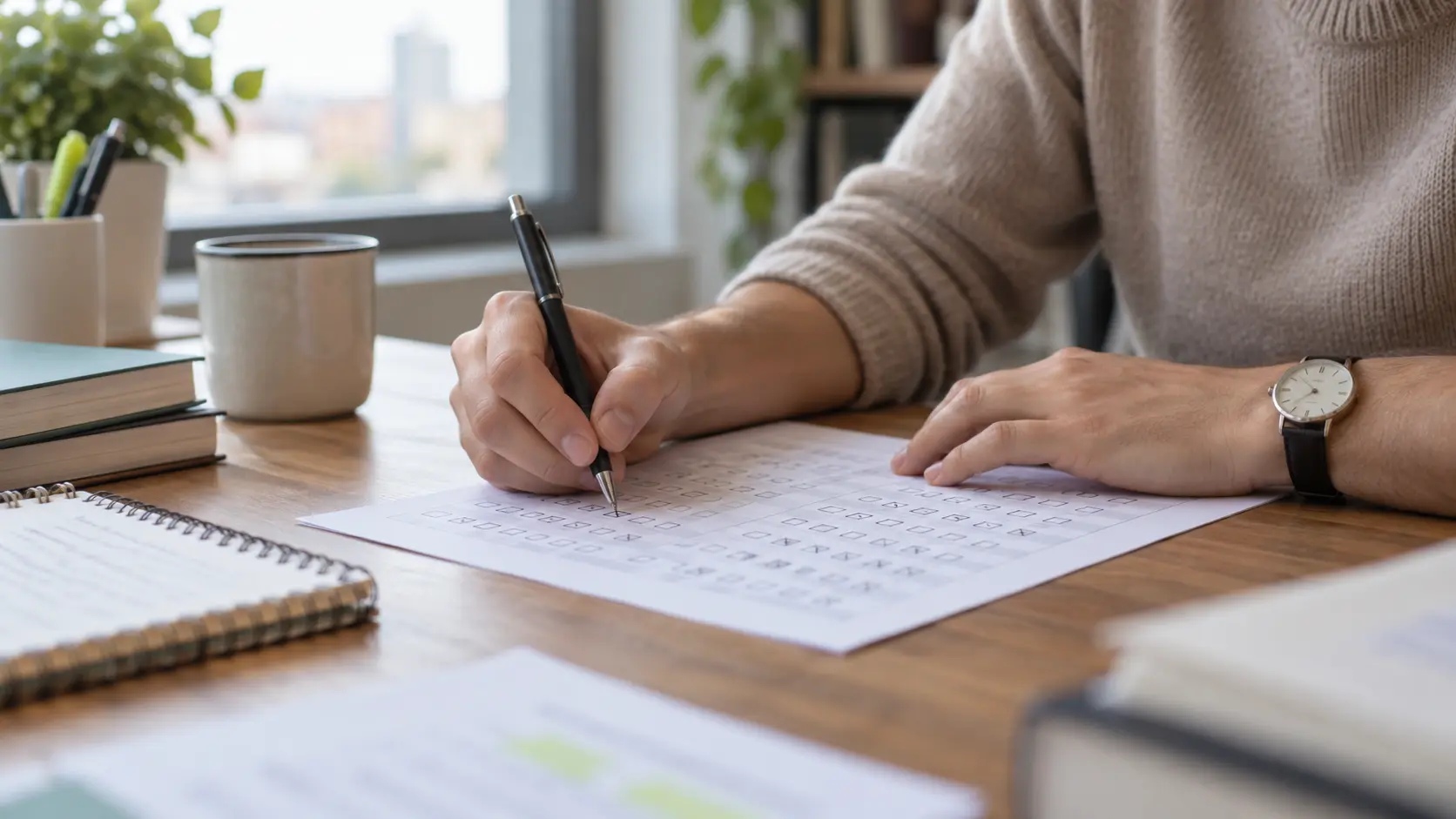 Cuestionario tipo test para practicar una prueba de personalidad