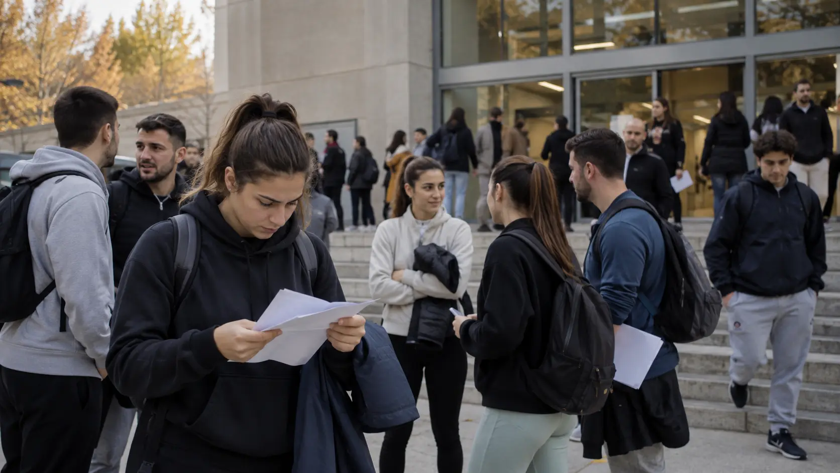 Aspirantes de Policía Nacional tras conocer la nota de corte de 2026