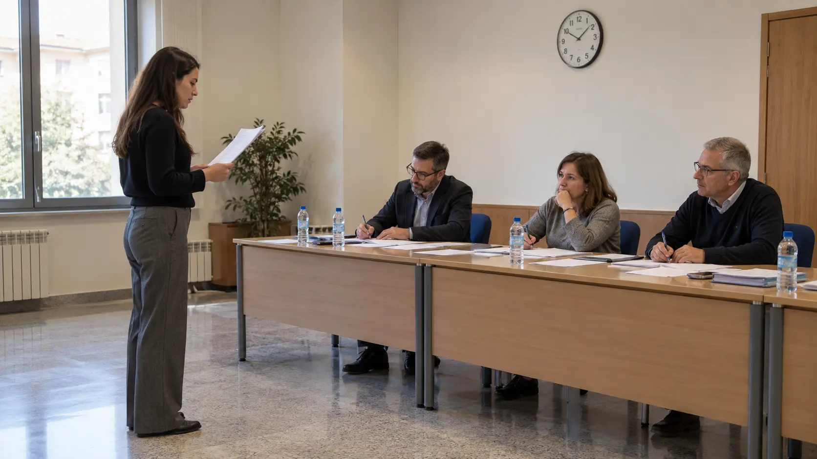 Lectura del supuesto práctico ante el tribunal de Escala Ejecutiva