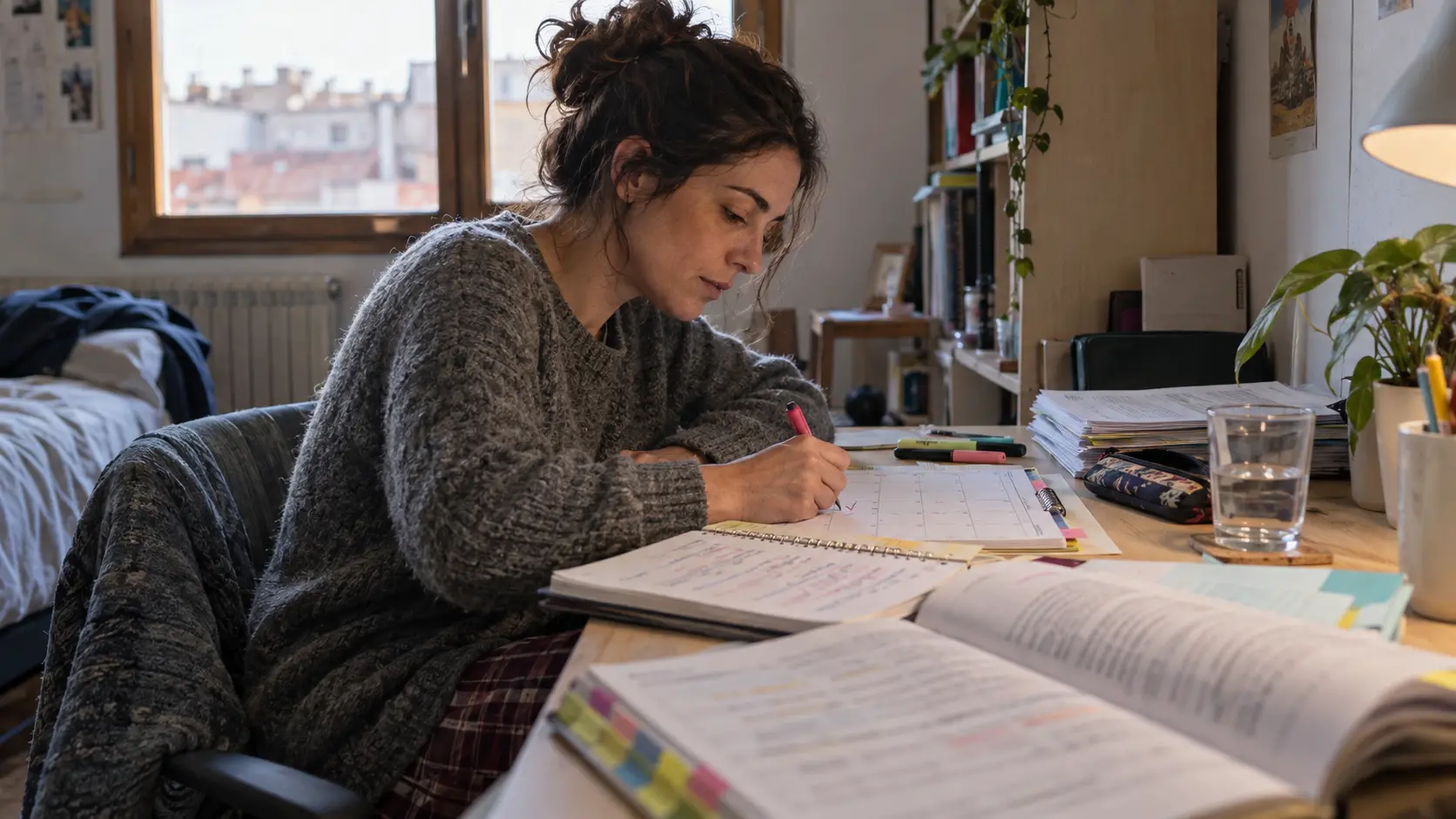 Opositor recuperando el ritmo de estudio después de un parón